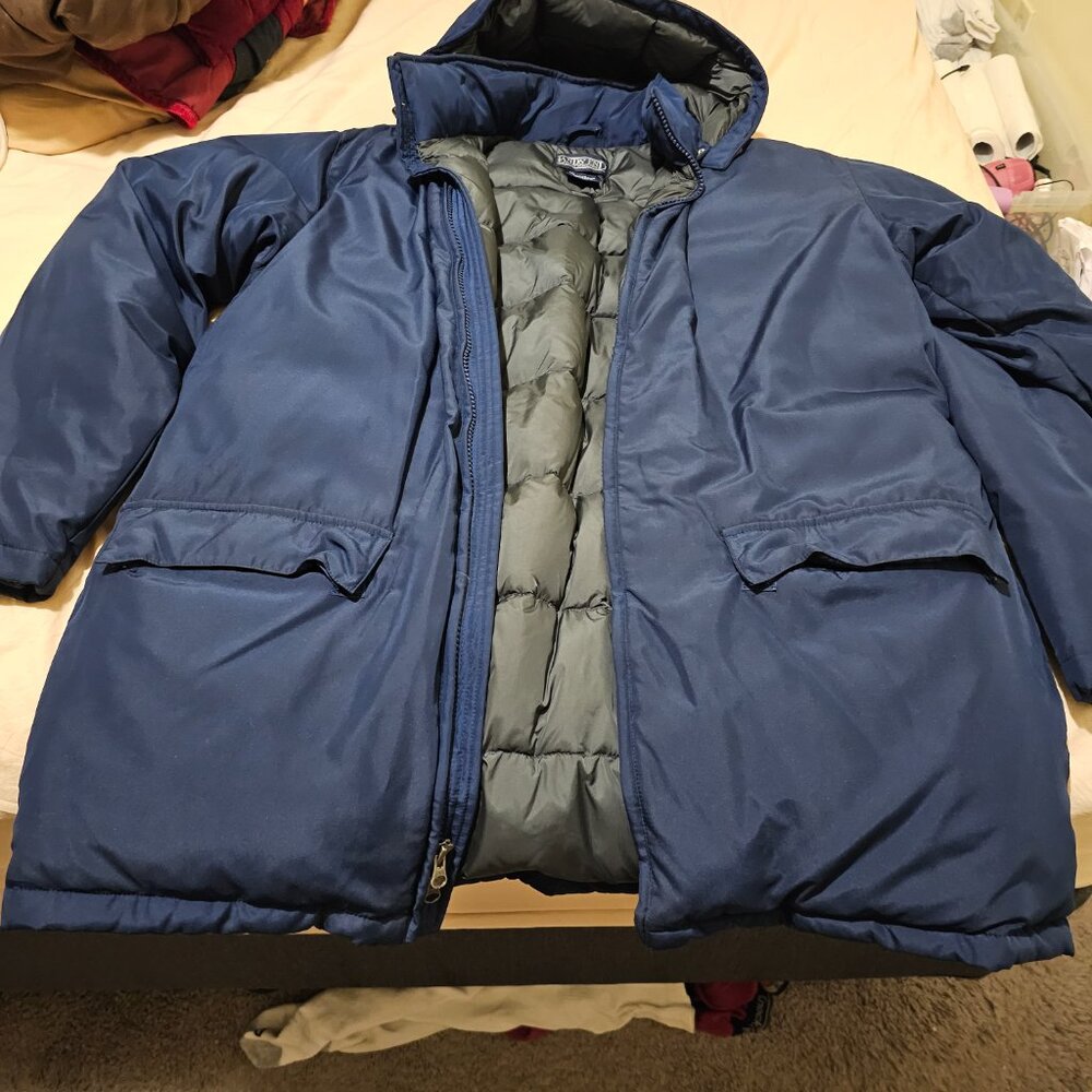 jacket (fairly new) blue L mens - Lands End - Picture 3 of 6